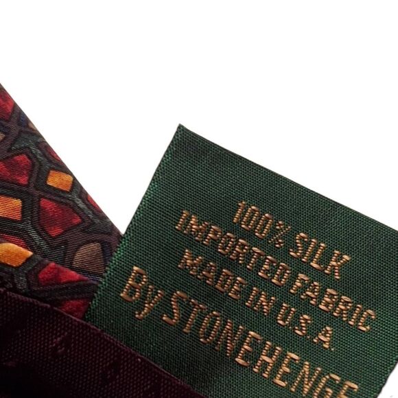 Jerry Garcia Vintage Silk Tie – Birdland Collection – Geometric Abstract Pattern - Picture 2 of 7